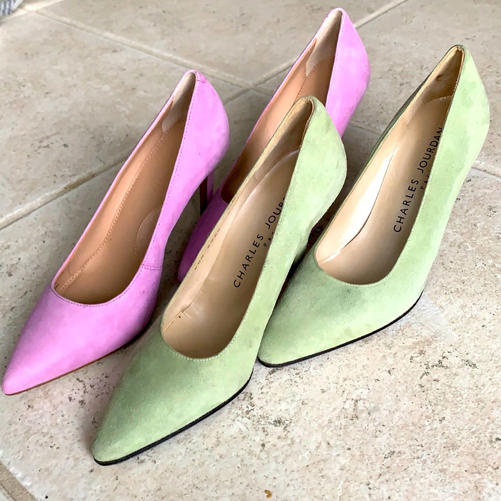 Charles Jourdan Banana Republic Suede Pumps NEW!